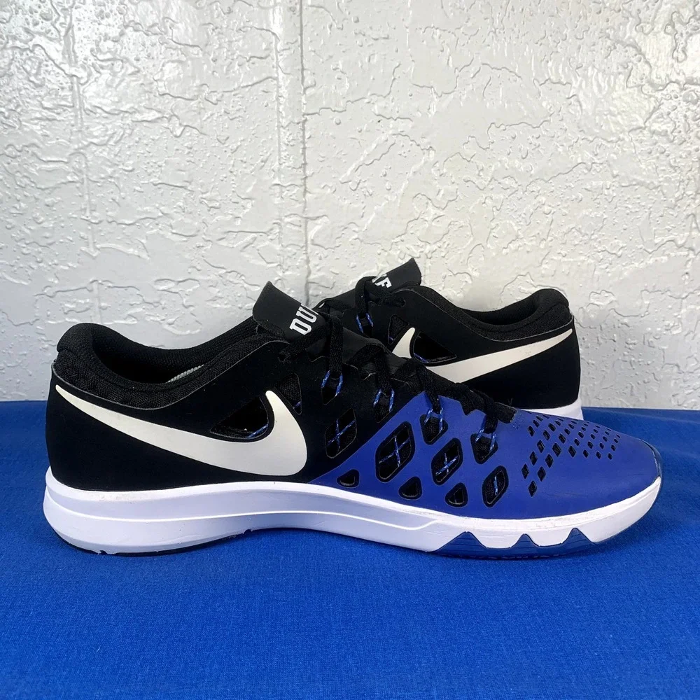 Nike Train Speed 4 Duke Blue Devils Mens 14 Black Blue Sneakers 844102-410